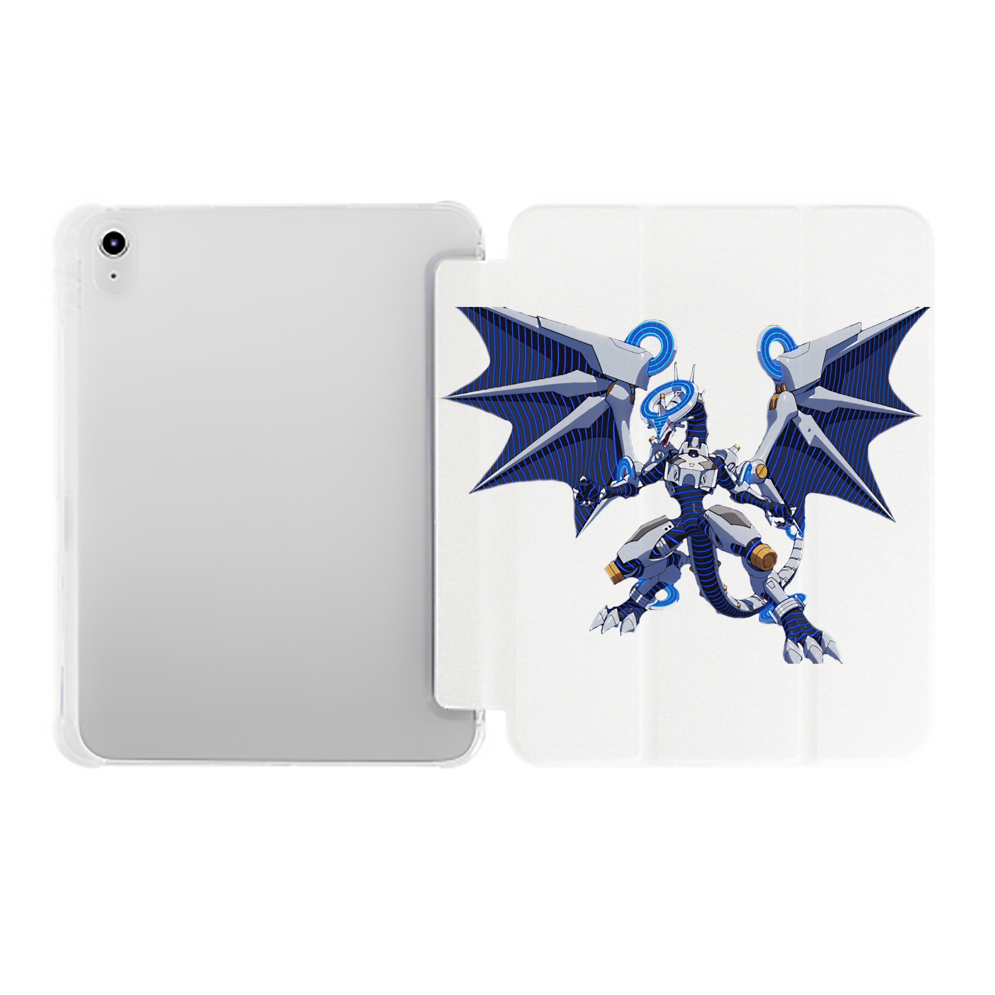 （画像用） 遊☆戯☆王 Yu-Gi-Oh! IPad ケース ペン収納付き 三つ折りスタンド PUレザー×シリコン 対応機種9.5/10.5/10.9インチ
